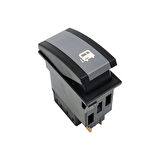 OTOKAR Kent Otobüs Kneeling Anahtar Düğme Rocker Switch 6 Pin (On-M.On) - Ampullü 24V